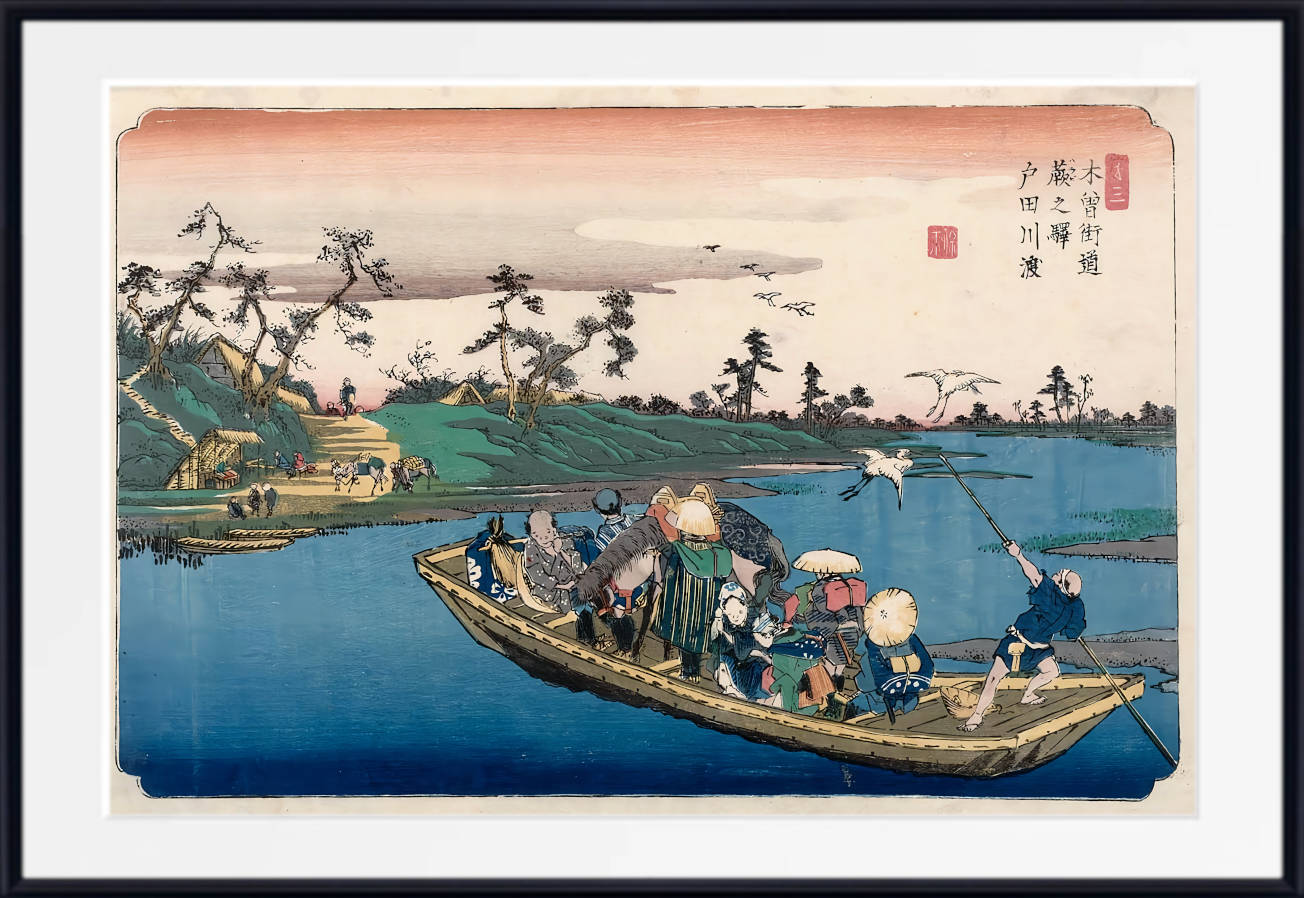 The 69 Stations of the Kiso Kaido | Keisai Eisen Print - Warabi