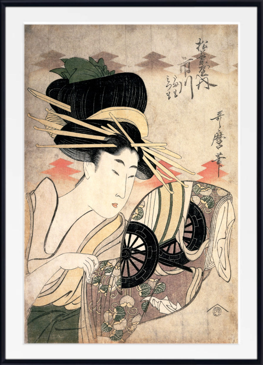 Kitagawa_Utamaro_-_The_Courtesan framed japanese art print
