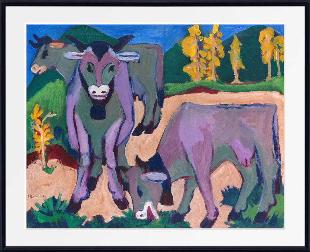 Cows in Autumn  (1924) by Ernst Ludwig Kirchner
