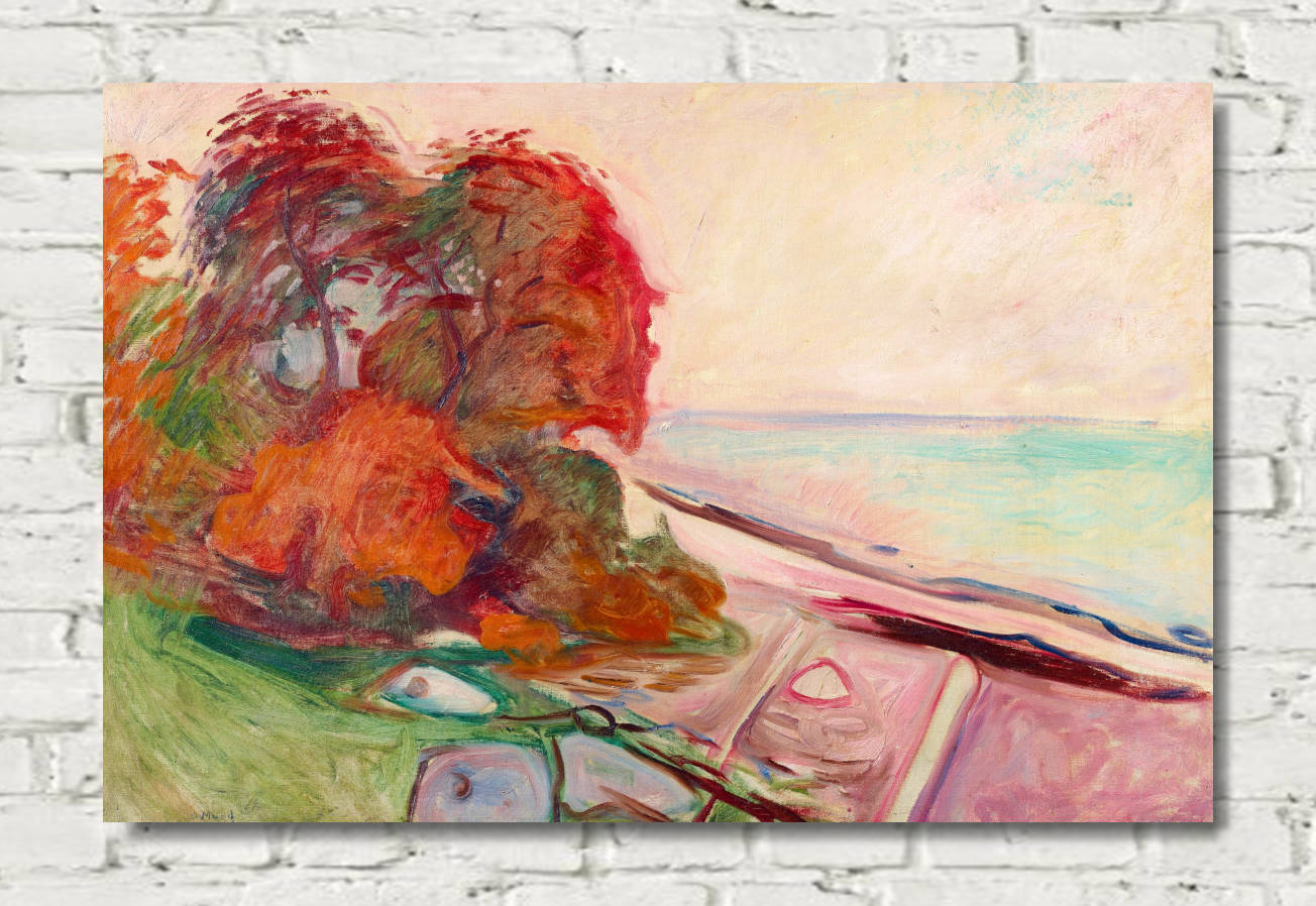 Edvard Munch Fine Art Print, Coastal Landscape (1904)