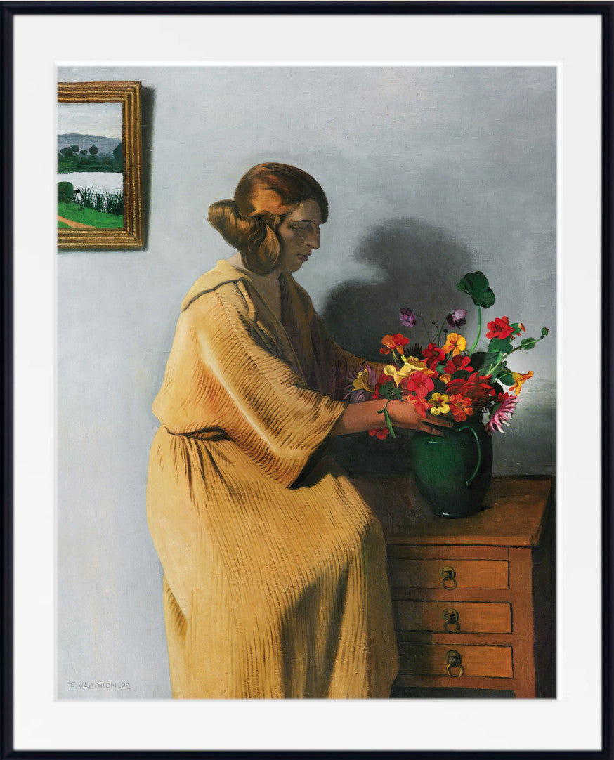 Woman with a bouquet, Félix Vallotton