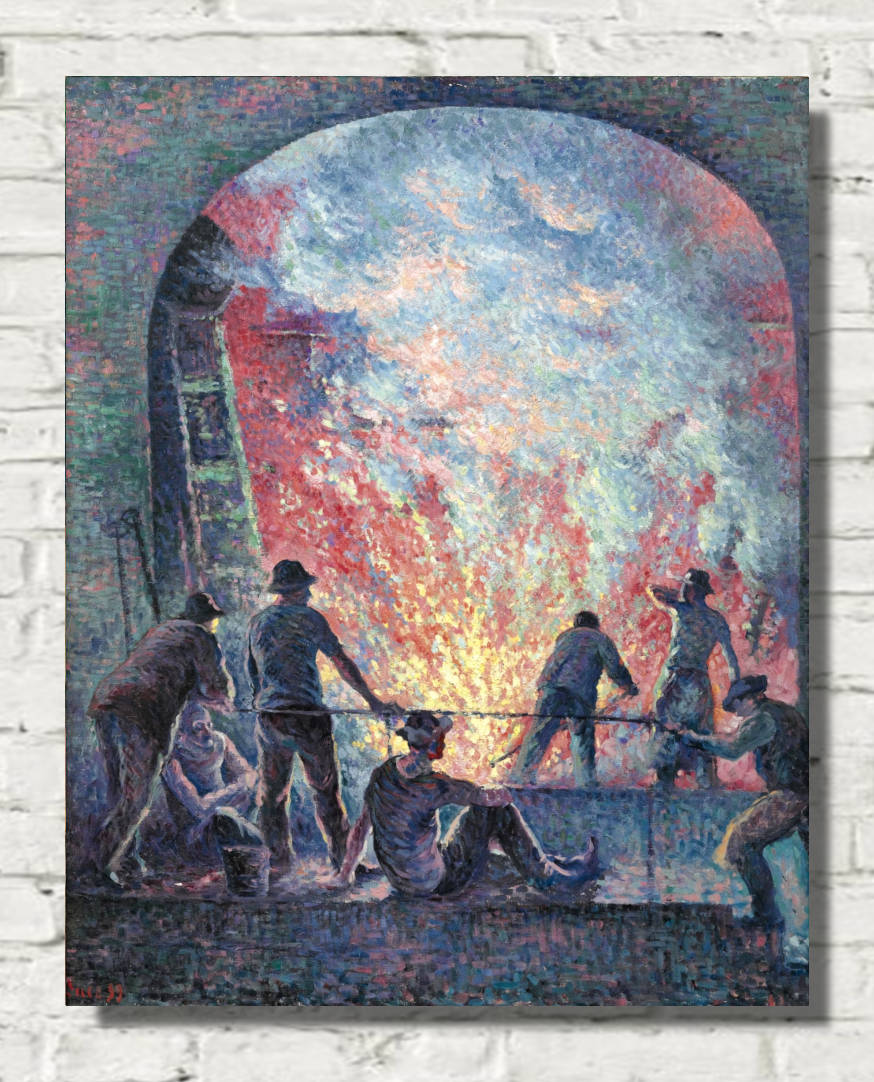 Maximilien Luce Print, The Steelworks (1899) – GalleryThane