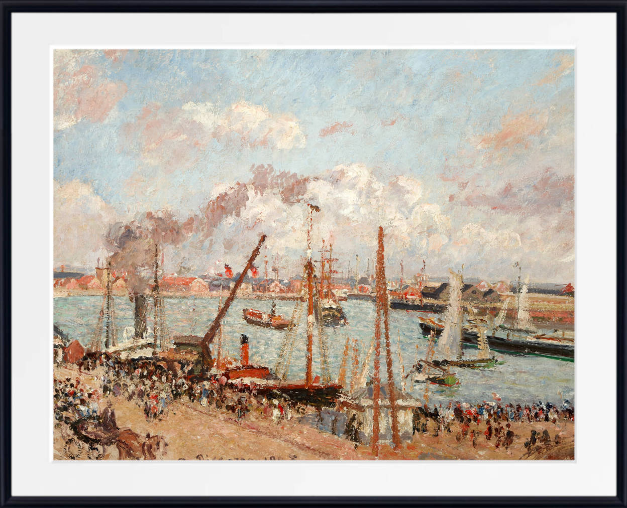 Camille Pissarro Print, Anse des Pilotes, afternoon, sunny weather, Le Havre (1903)