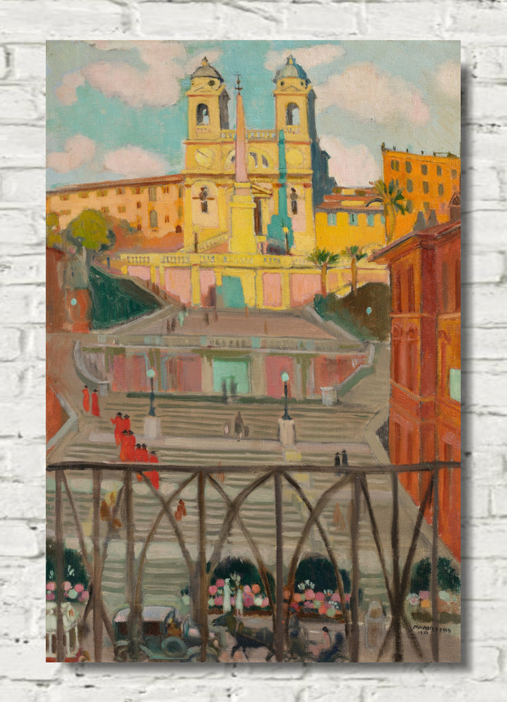 The Spanish Staircase and the Trinity-des-Monts, in the evening (1928) by Maurice Denis