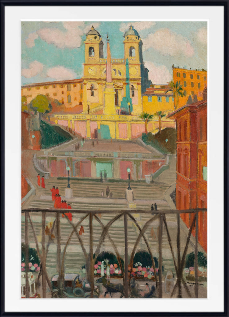 The Spanish Staircase and the Trinity-des-Monts, in the evening (1928) by Maurice Denis