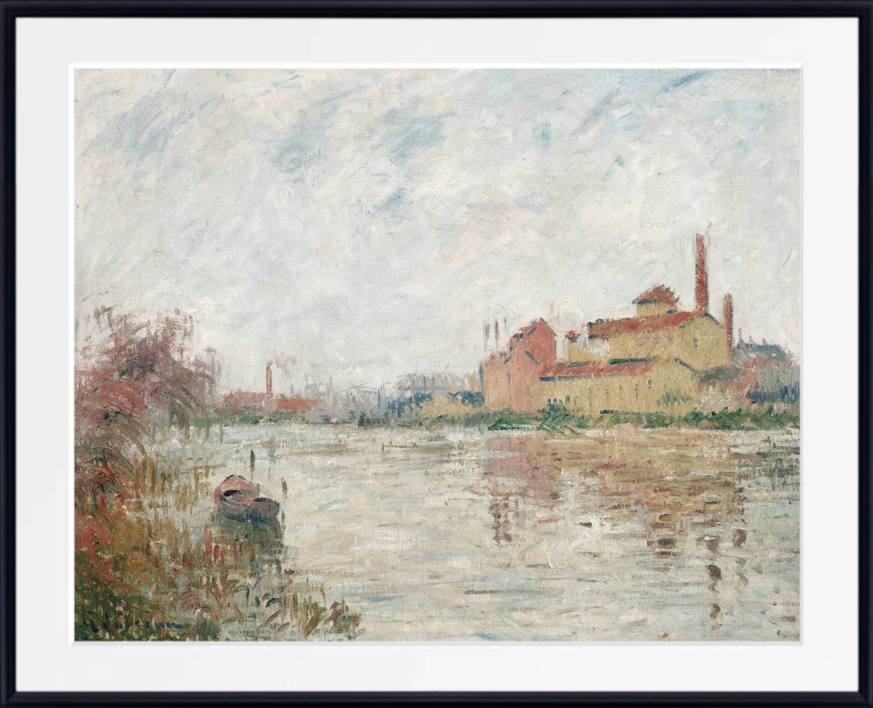 Gustave Loiseau Print, The Factory by the River (1930)