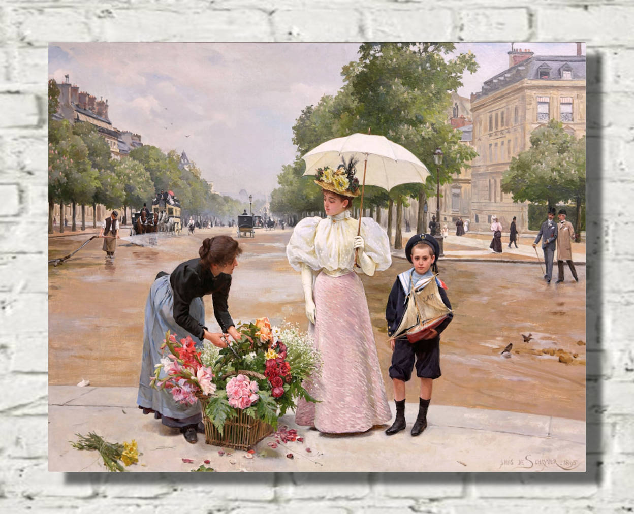 Louis Marie De Schryver Print, L’avenue des Champs-Élysées (1895)