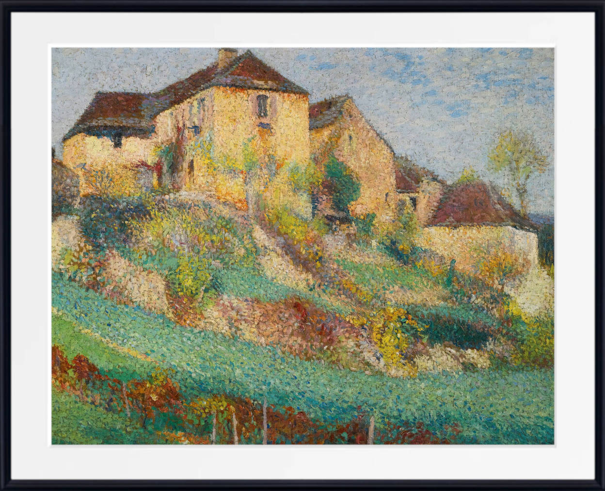 Henri Martin Print, The Great House of La Combe in Labastide-Du-Vert in Summer