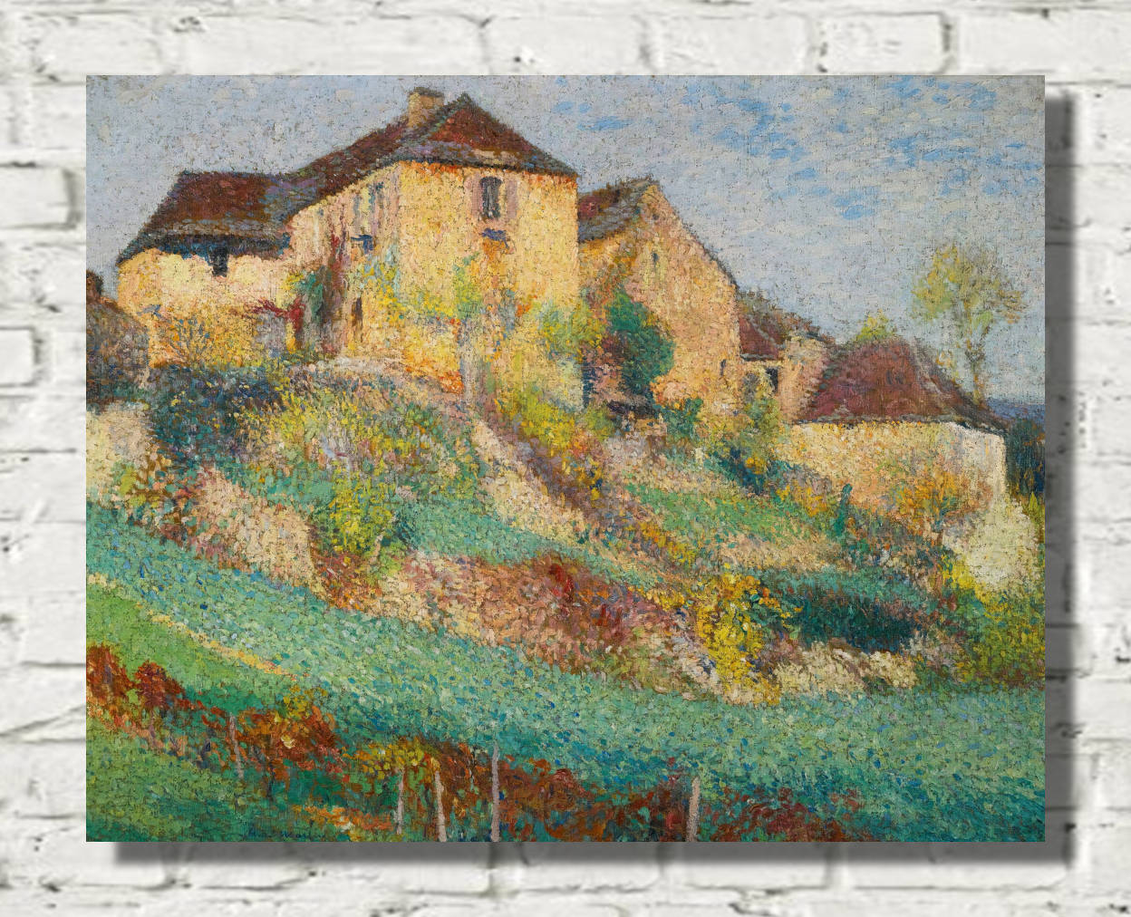 Henri Martin Print, The Great House of La Combe in Labastide-Du-Vert in Summer