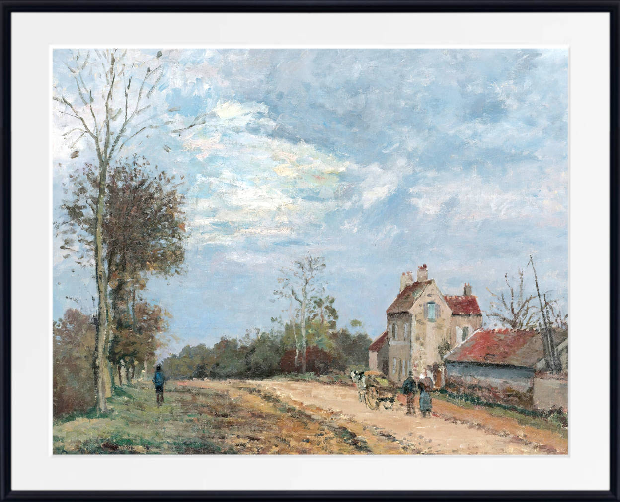 Camille Pissarro Print, The House of Mr. Musy, Route De Marly, Louveciennes (circa 1872)