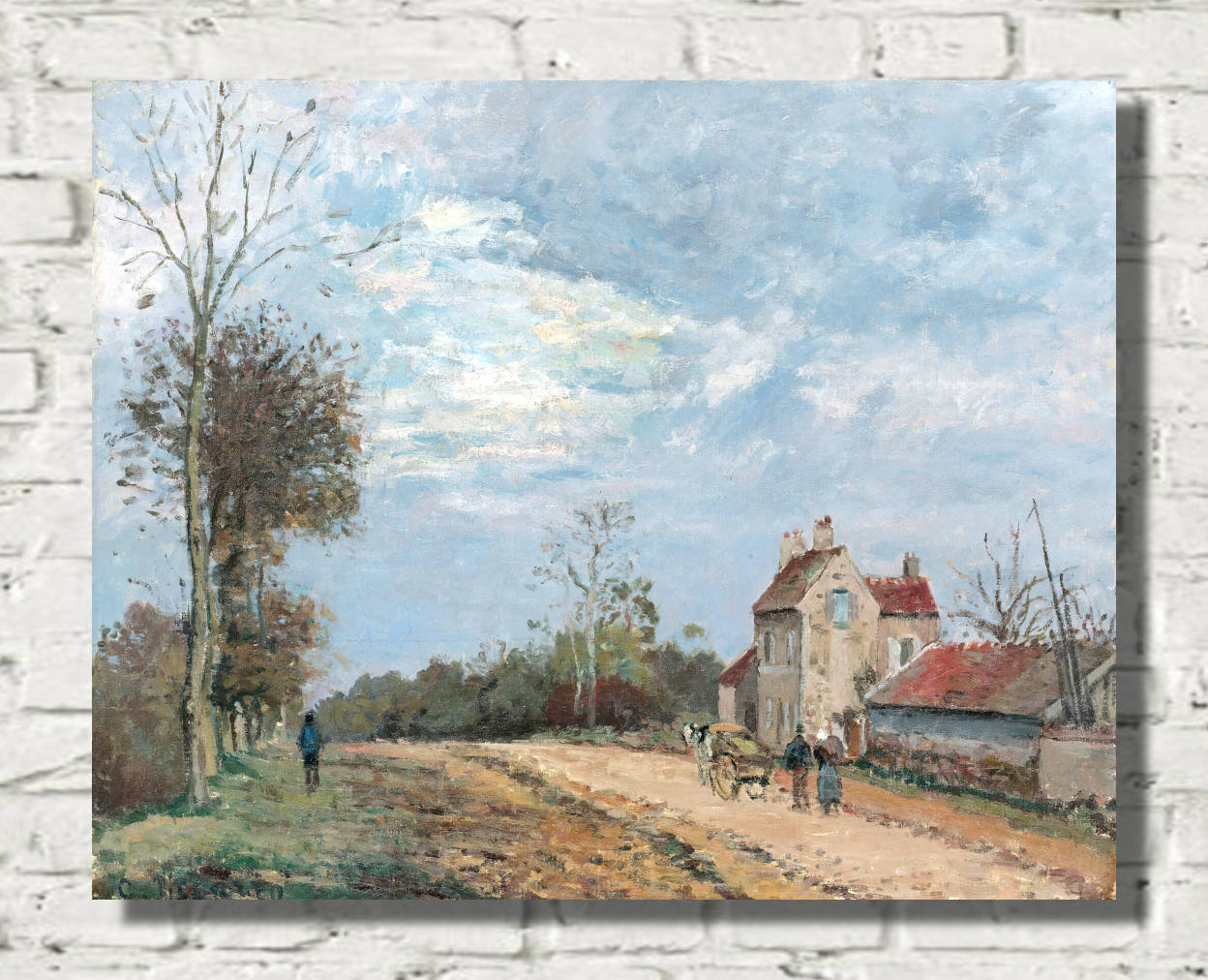 Camille Pissarro Print, The House of Mr. Musy, Route De Marly, Louveciennes (circa 1872)