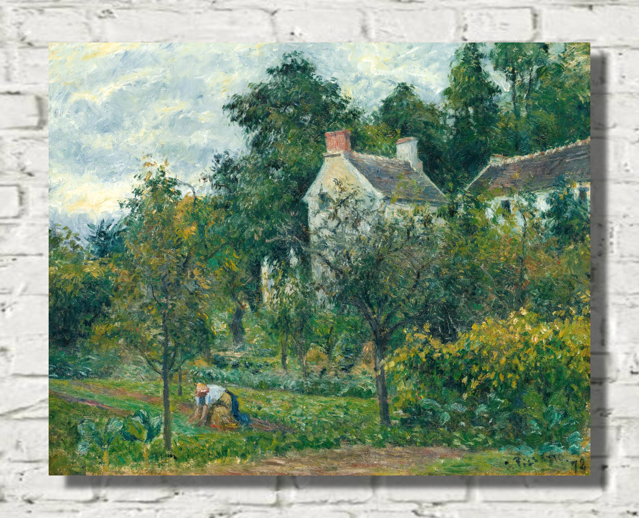 Camille Pissarro Print, La Maison Rondest Et Son Jardin À L’hermitage, Pontoise (1878)