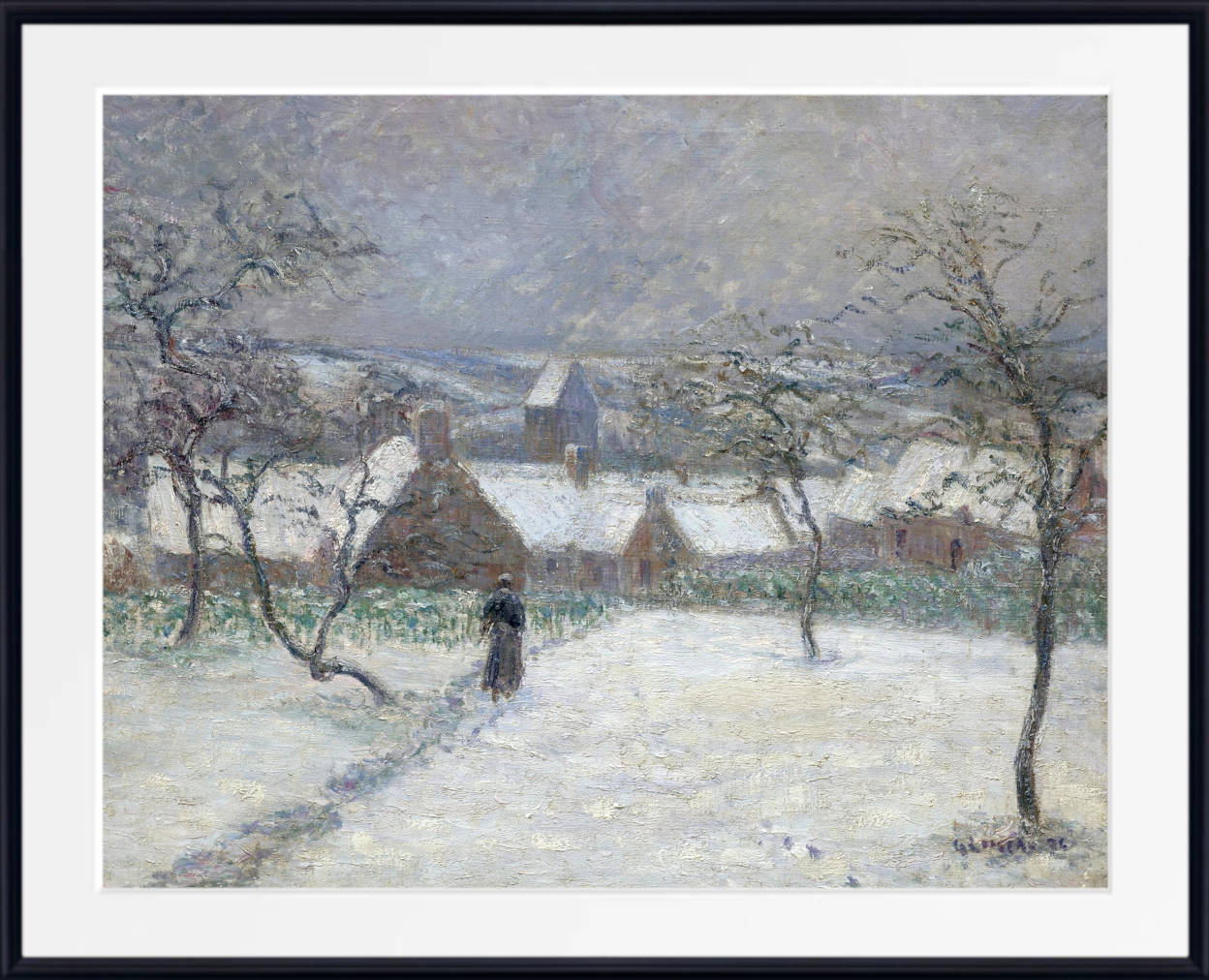 Gustave Loiseau Print, Snow in Mortain (Manche) (1894)