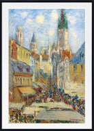 Gustave Loiseau Print, Place De La Basse, Old Tower And The Place Market, Rue De L’Epicier (1929)