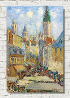 Gustave Loiseau Print, Place De La Basse, Old Tower And The Place Market, Rue De L’Epicier (1929)