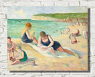 Maximilien Luce Print, The beach of Mers-les-Bains (1934)