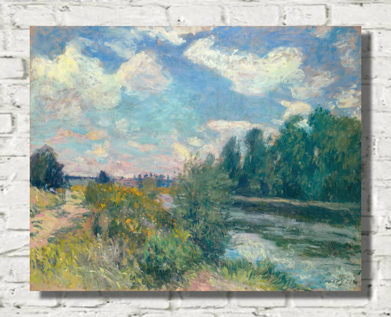 Alfred Sisley Print, The Seine at Bougival (1876) – GalleryThane