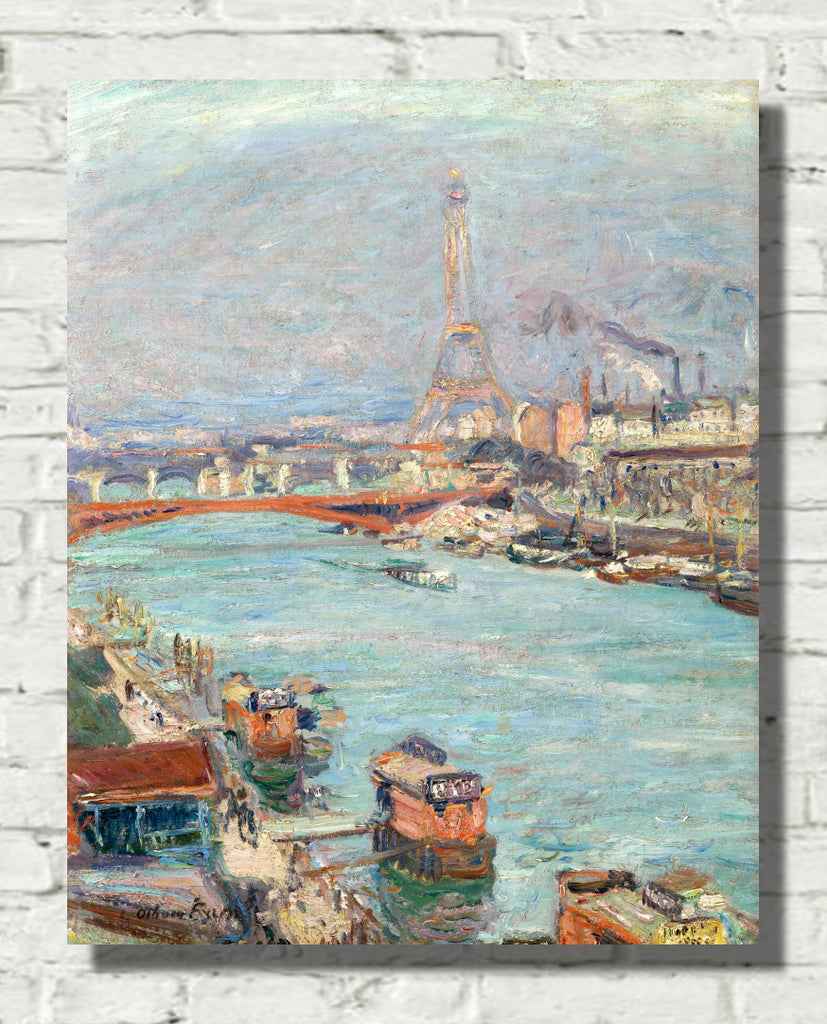 La Seine À Paris, La Tour Eiffel, Le Jour by Othon Friesz