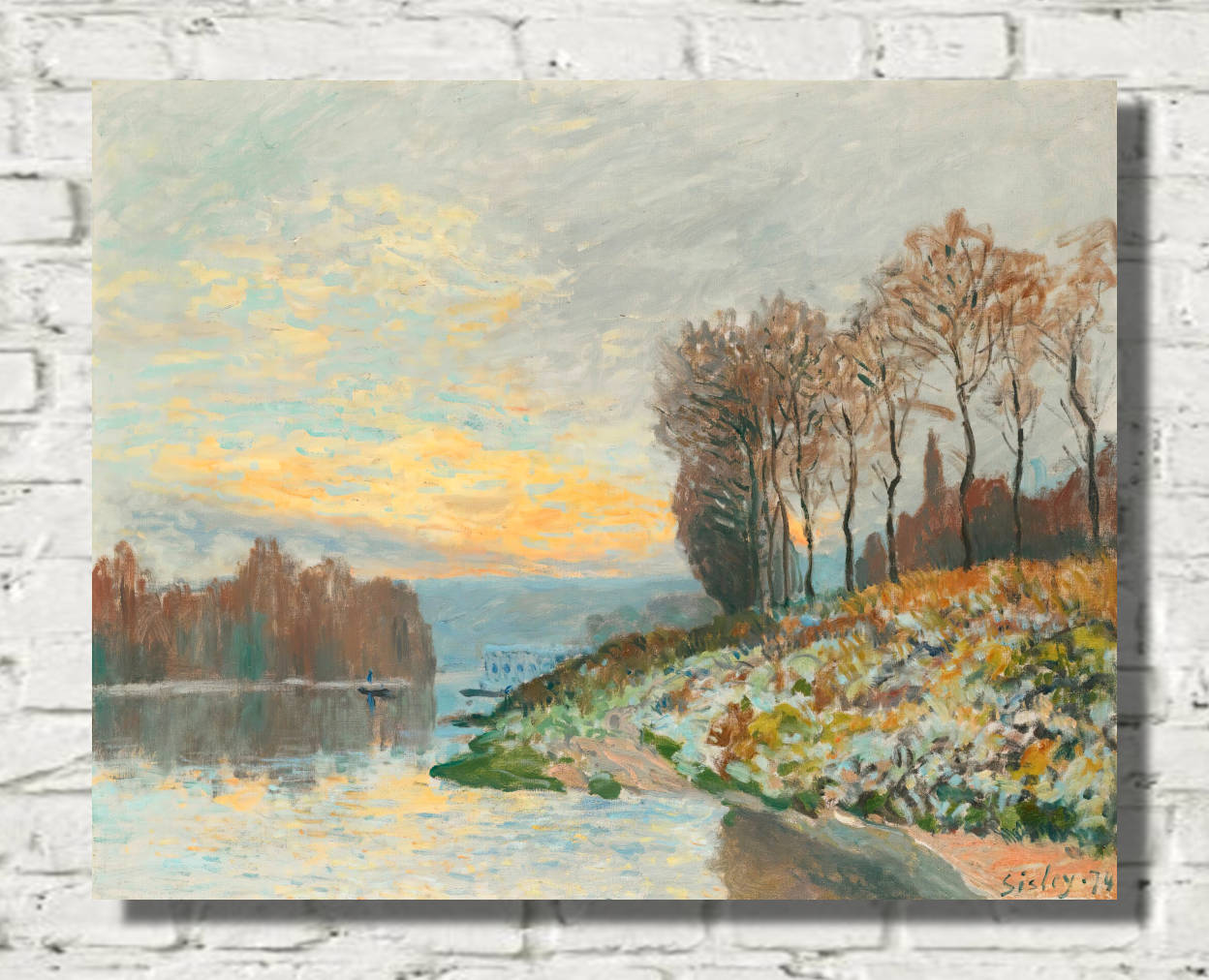 Alfred Sisley Print, The Seine Near Bougival (1874)