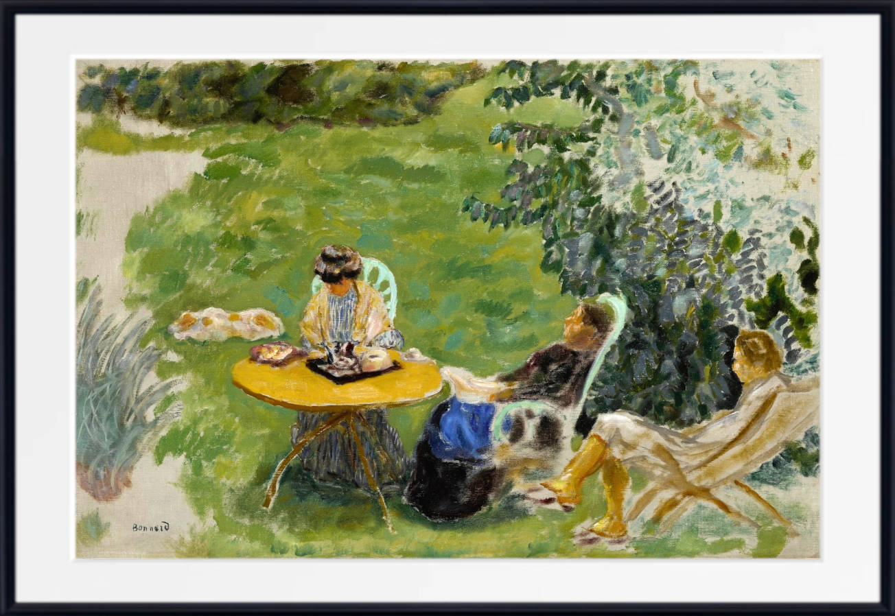 Pierre Bonnard Print, La Sieste au jardin (circa 1900)