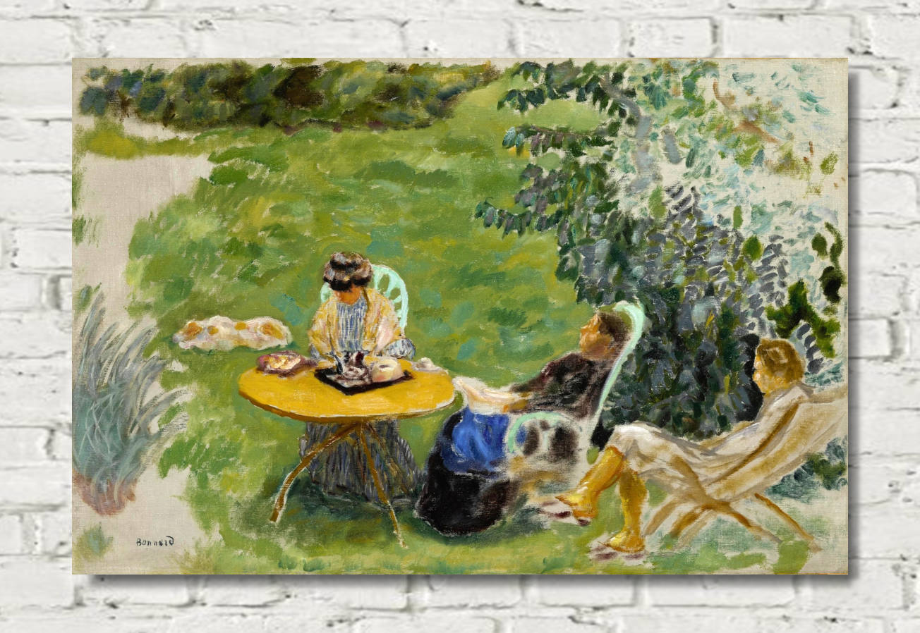 Pierre Bonnard Print, La Sieste au jardin (circa 1900)