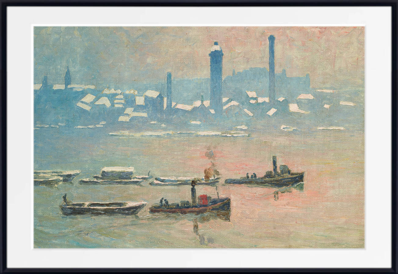 Emile Claus Print, The Thames under the snow (1916)