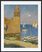 Henri Martin Print, The Tower of Collioure, Moonrise (1923)