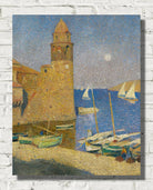 Henri Martin Print, The Tower of Collioure, Moonrise (1923)