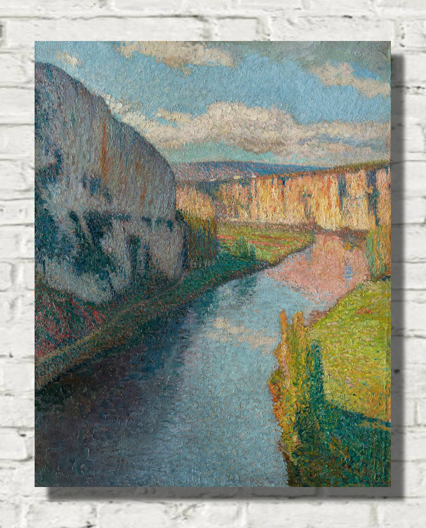 Henri Martin Print, The Lot Valley, near Saint-Cirq-Lapopie (1910)