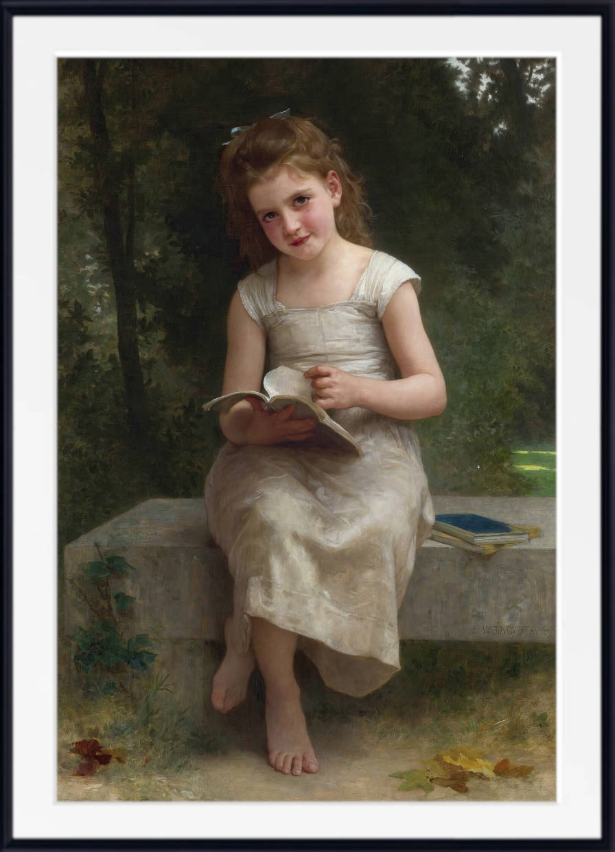 La Liseuse, William-Adolphe Bouguereau Fine Art Print