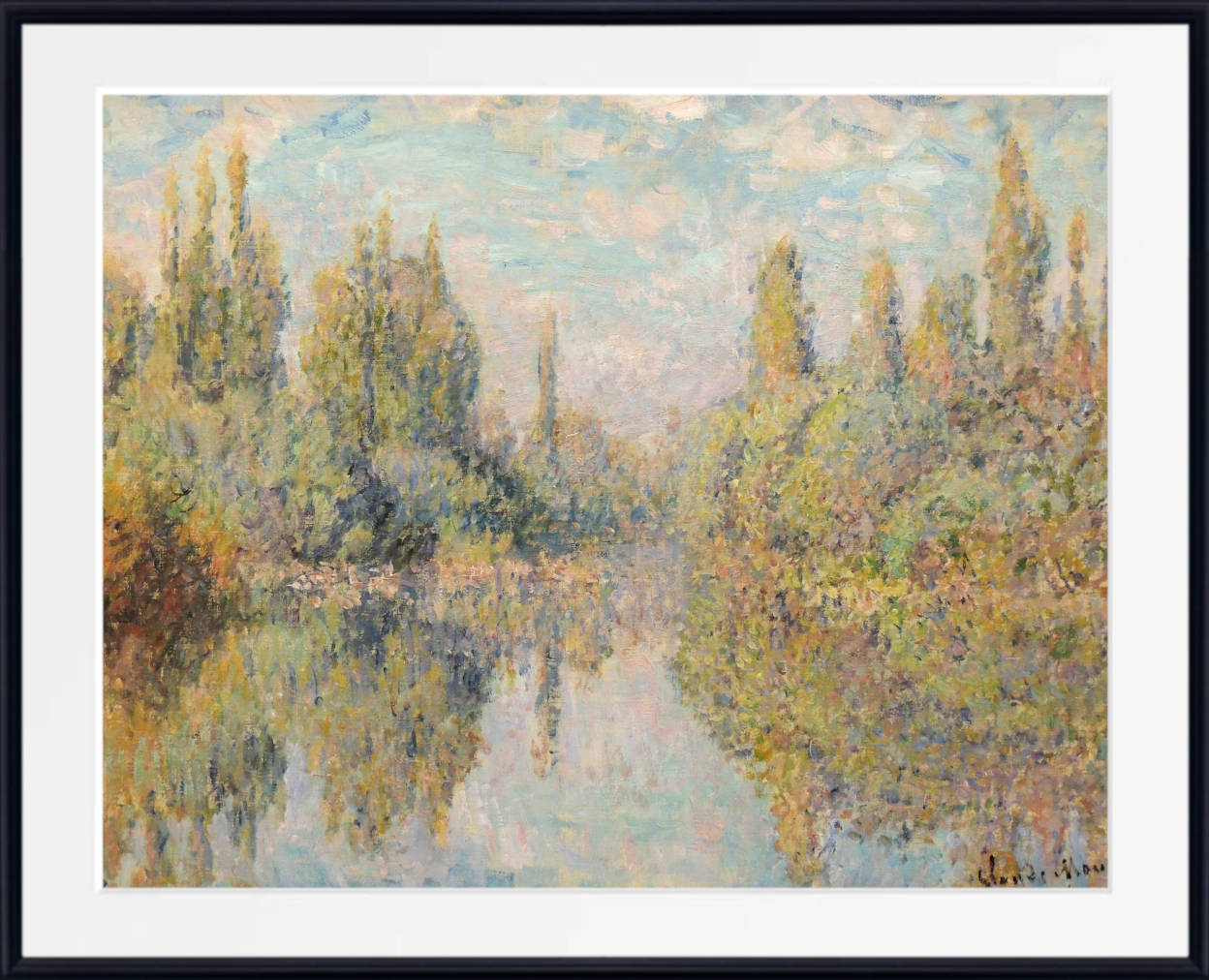 Claude Monet Fine Art Print, La Seine à Vétheuil