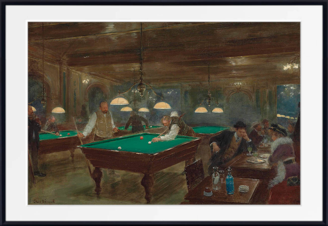 Jean Béraud Impressionist Fine Art Print, Game of Billiards