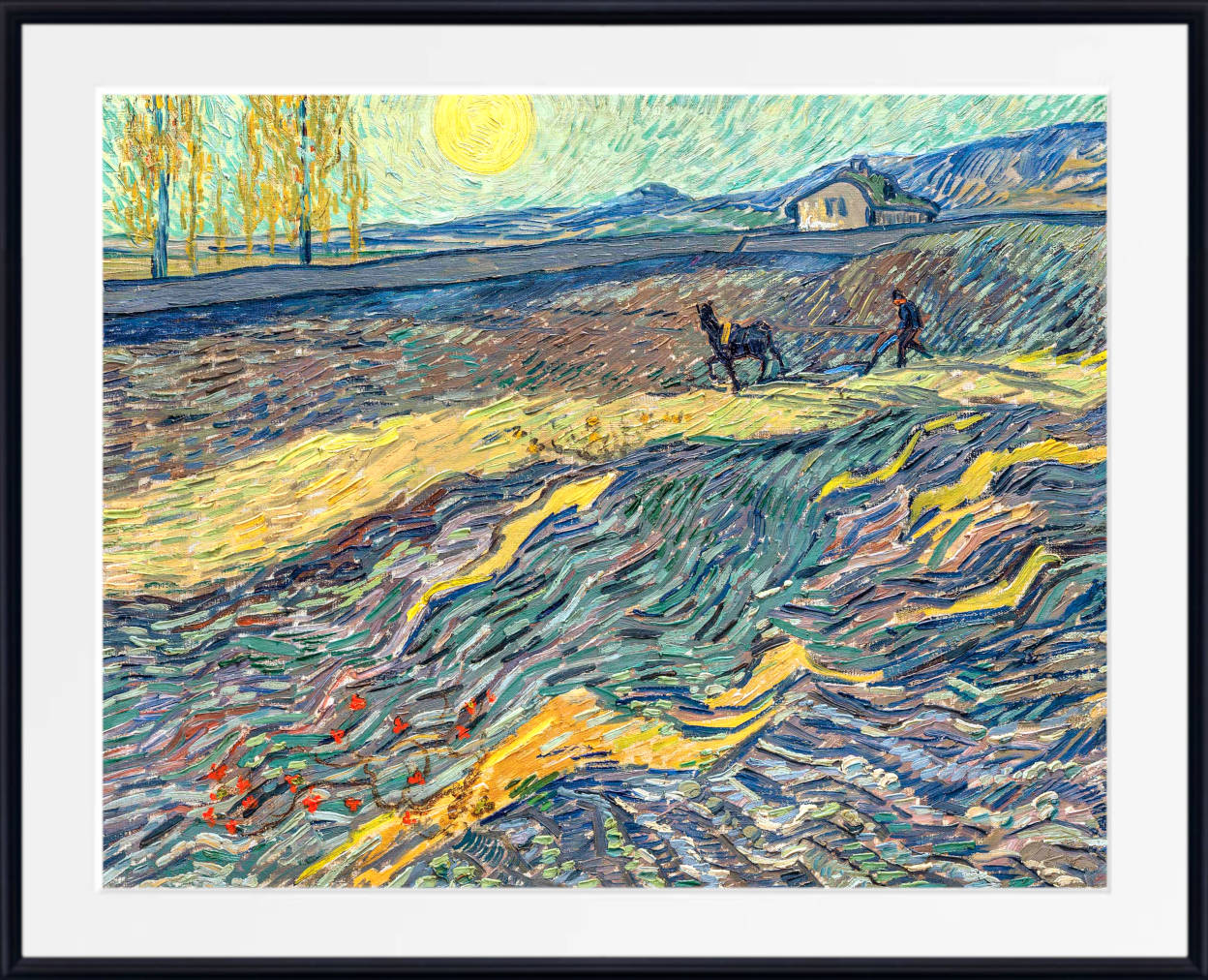 Vincent van Gogh Print, Ploughman in a Field (1889)