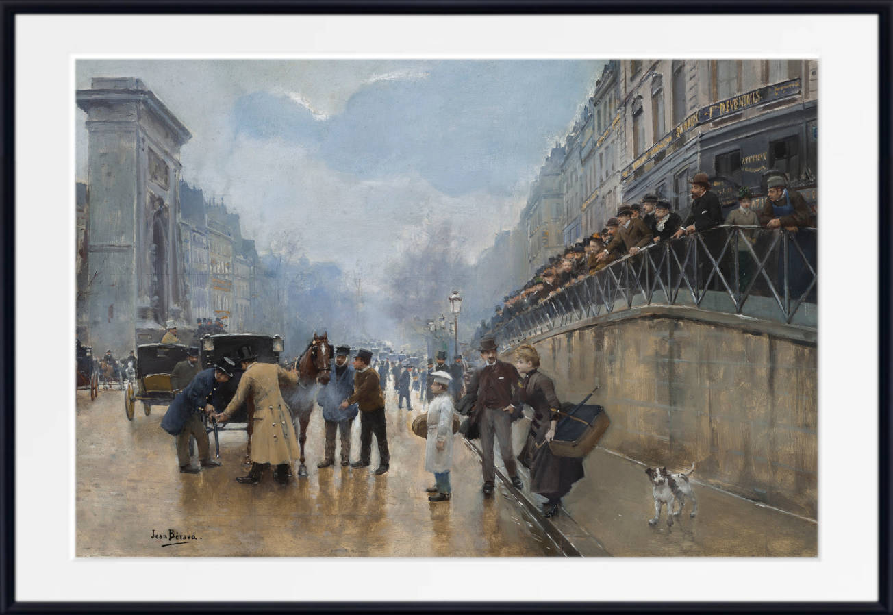 Jean Béraud Impressionist Fine Art Print, The Porte Saint-Denis accident