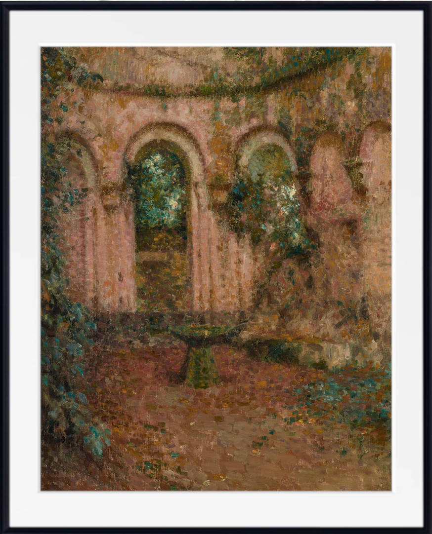 Henri Le Sidaner Print, The pink chapel, Montreuil-Bellay