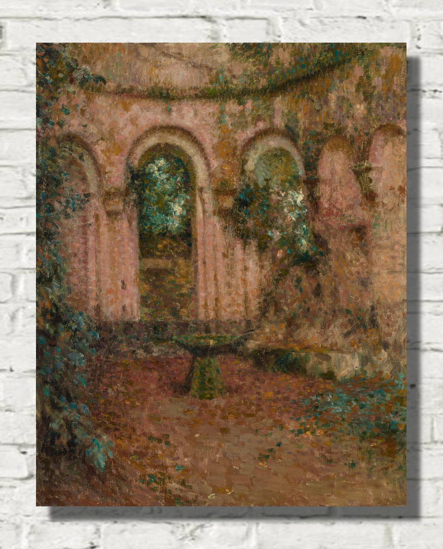 Henri Le Sidaner Print, The pink chapel, Montreuil-Bellay