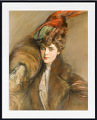 Paul-César Helleu Print, Lady In A Feather Hat