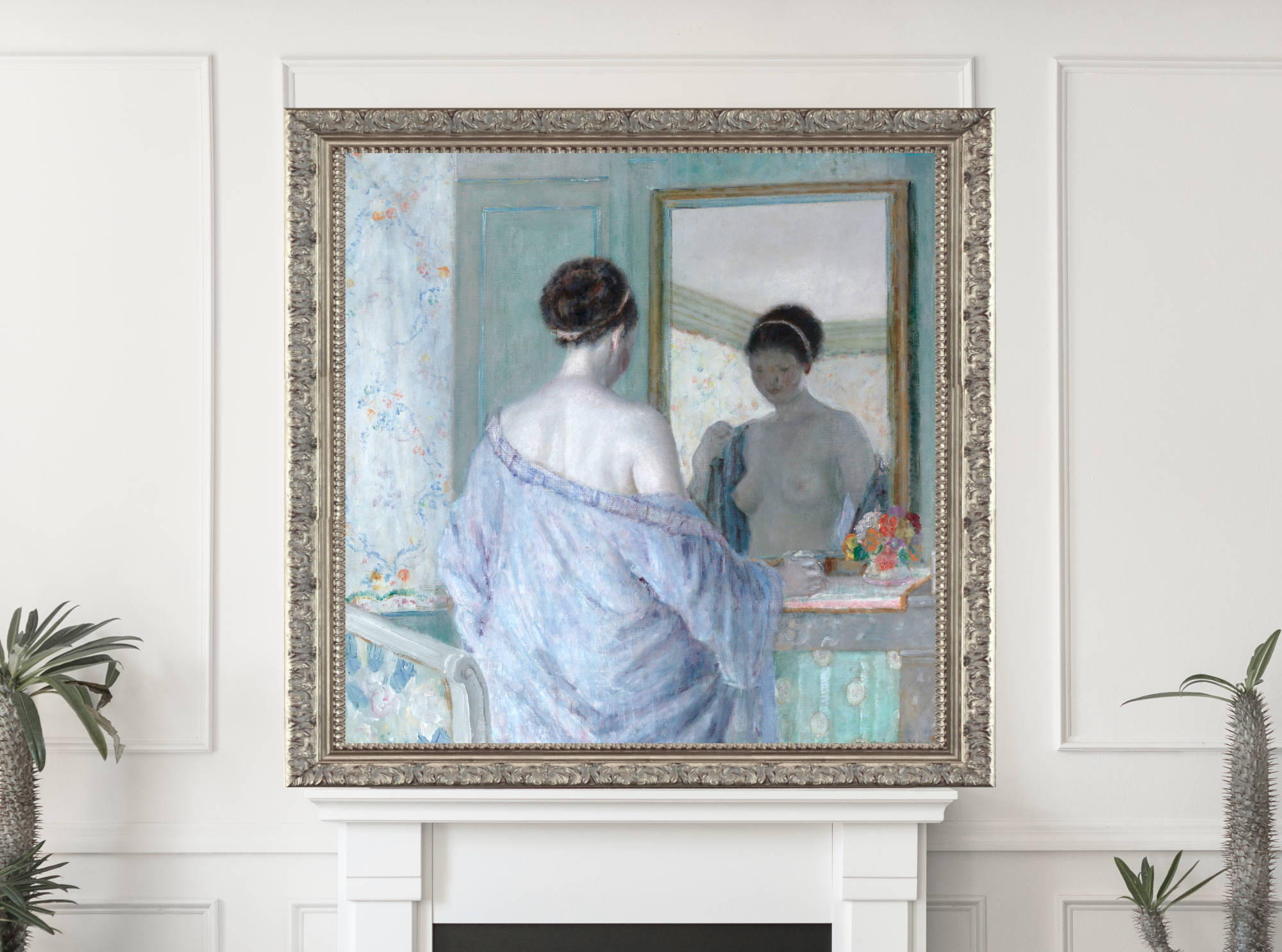 Frederick Carl Frieseke Prints, Lady at the Mirror (1922) from GalleryThane