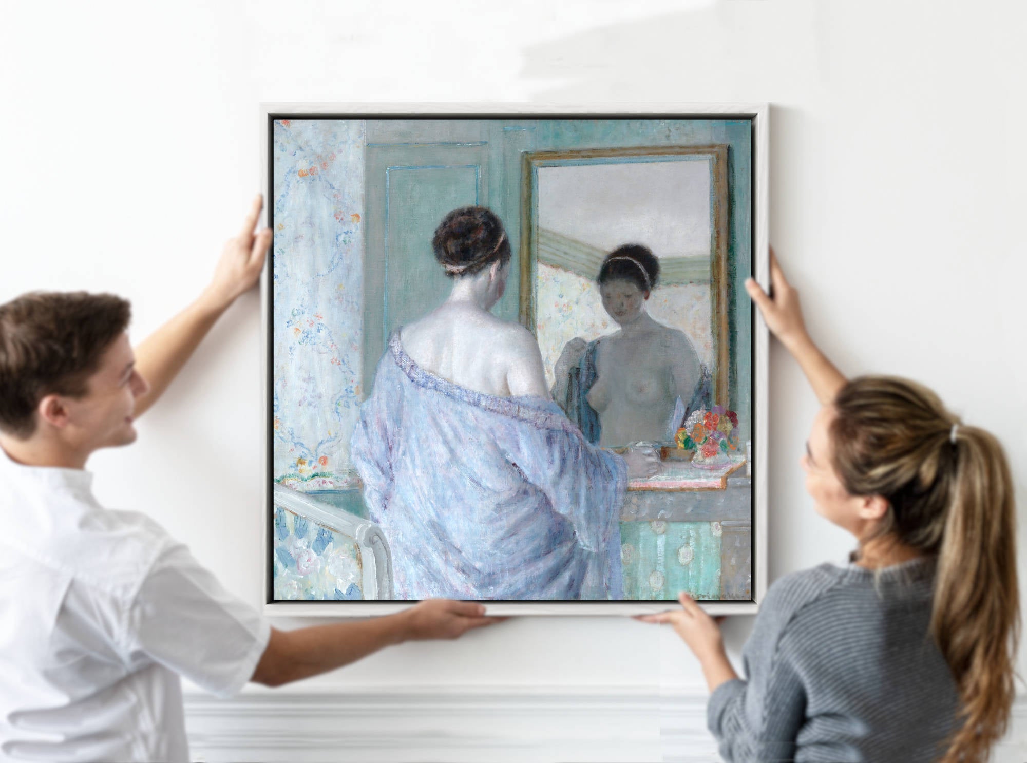 Frederick Carl Frieseke Prints, Lady at the Mirror (1922) from GalleryThane