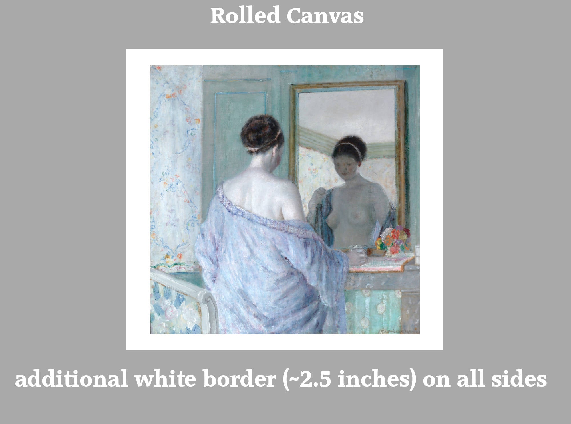 Frederick Carl Frieseke Prints, Lady at the Mirror (1922) from GalleryThane