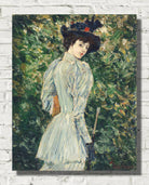 Frederick Childe Hassam Print : Lady in a Garden (circa 1900)