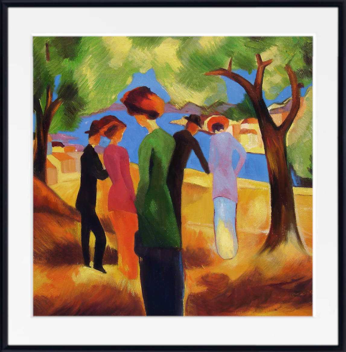 August Macke Print, Lady in The Green Jacket (1913) – GalleryThane