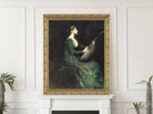 Thomas Dewing, Lady with a Lute (1886)