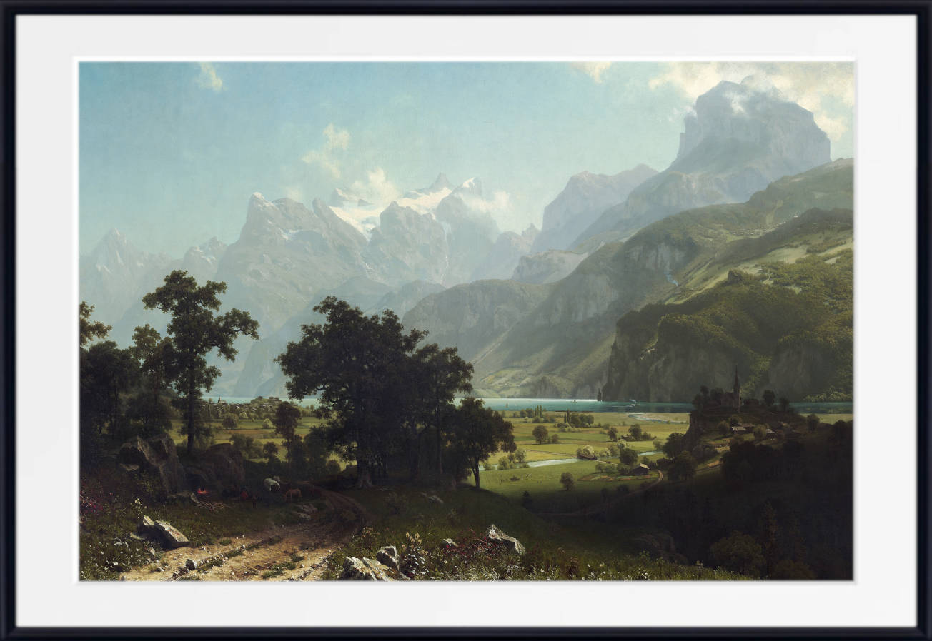 Albert Bierstadt Print : Lake Lucerne