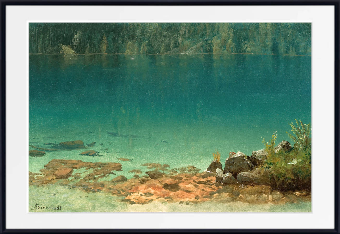 Albert Bierstadt Print : Lake Scene