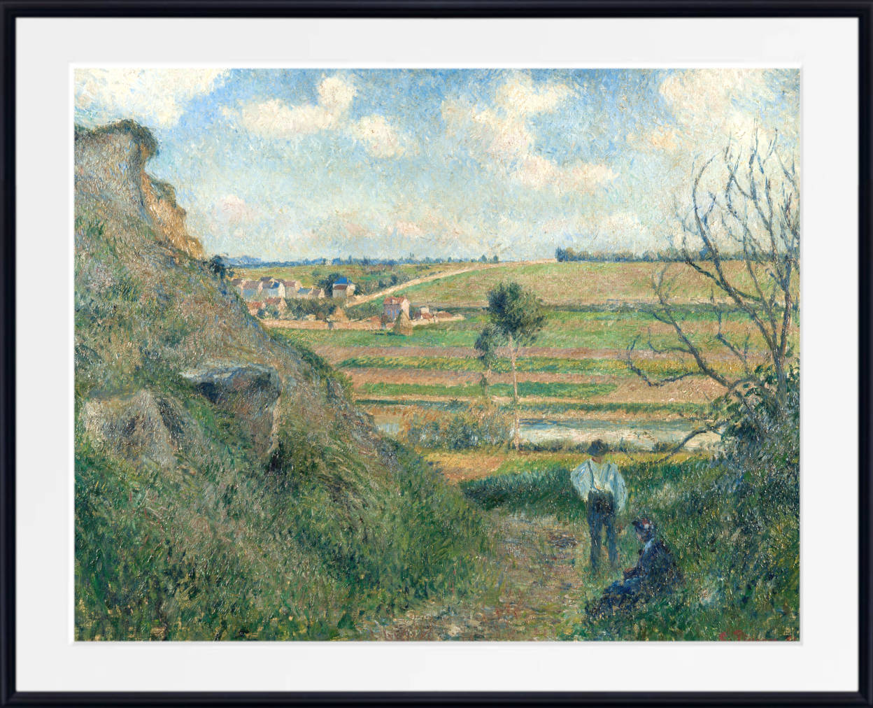 Camille Pissarro Print, Landscape, Bazincourt (1881)