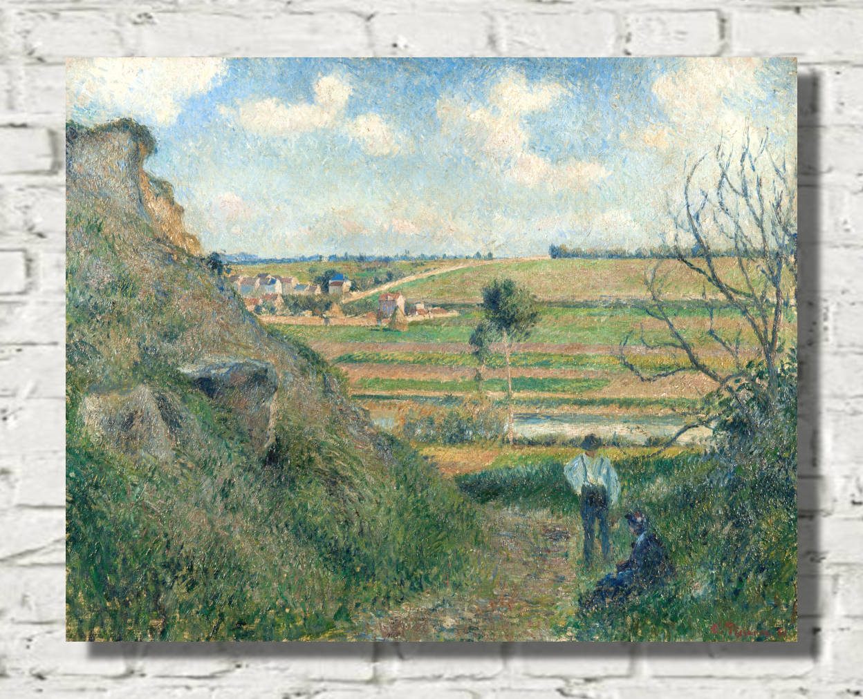 Camille Pissarro Print, Landscape, Bazincourt (1881)