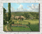 Camille Pissarro Print, Landscape at Les Pâtis,Pontoise (1868)