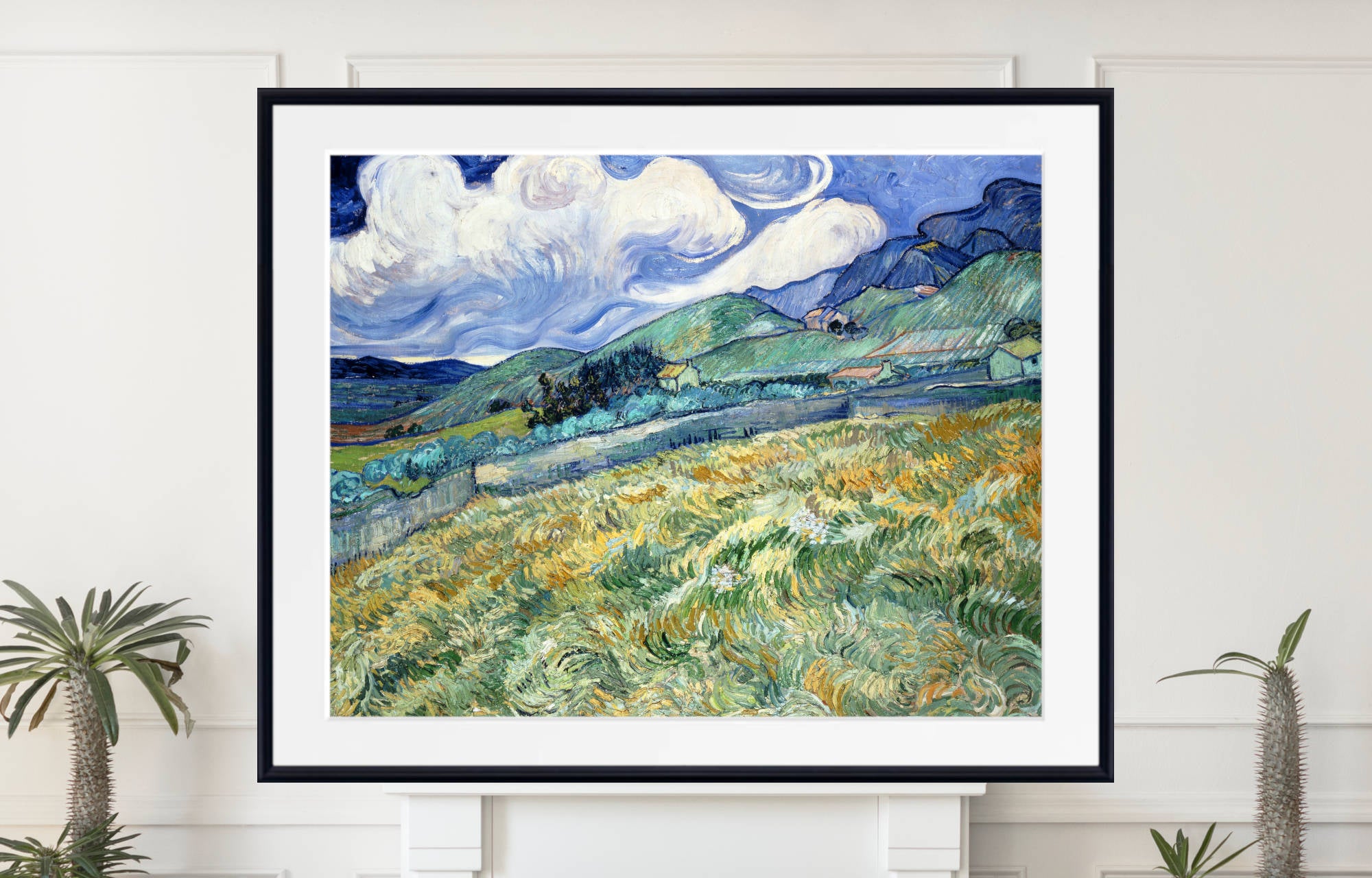 Vincent van Gogh Print, Landscape from Saint-Rémy