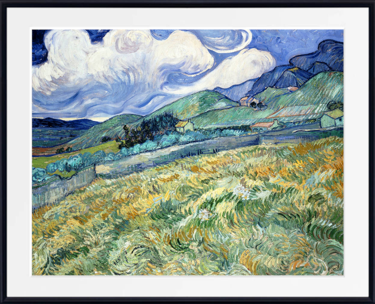 Vincent van Gogh Print, Landscape from Saint-Rémy